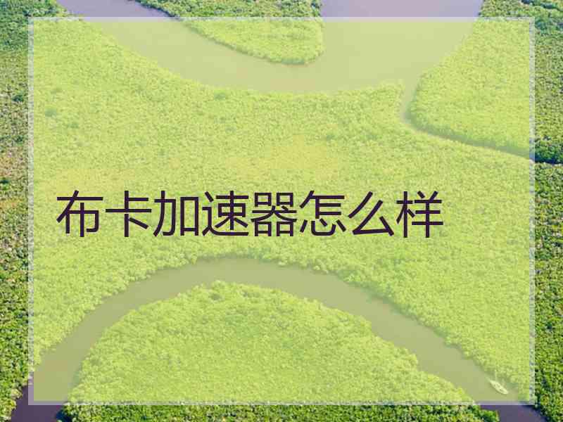 布卡加速器怎么样 布卡加速器怎么样