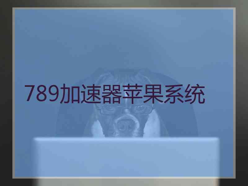 789加速器苹果系统