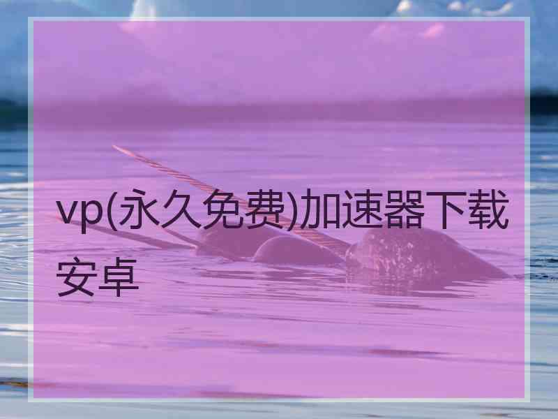 vp(永久免费)加速器下载安卓