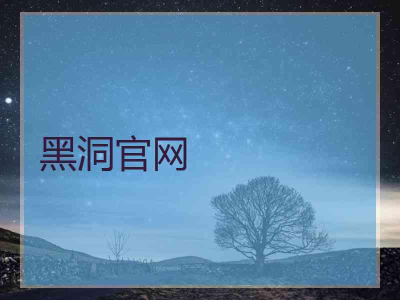 黑洞官网