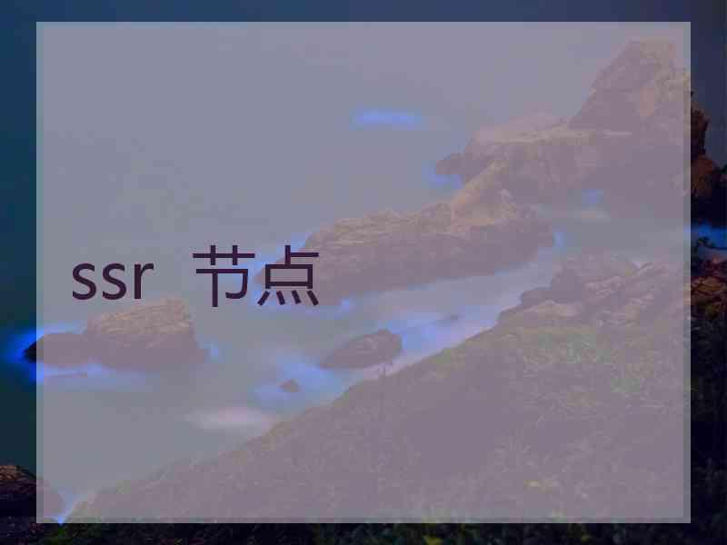 ssr  节点