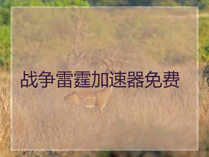 战争雷霆加速器免费