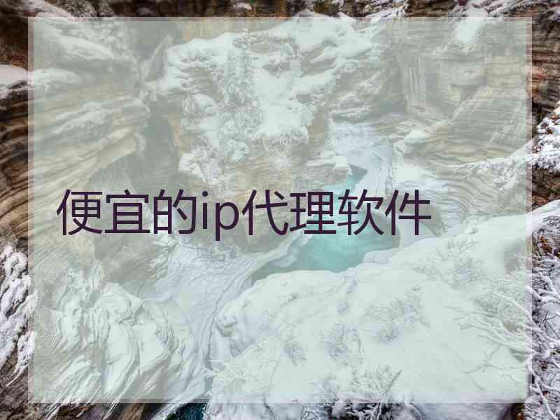 便宜的ip代理软件