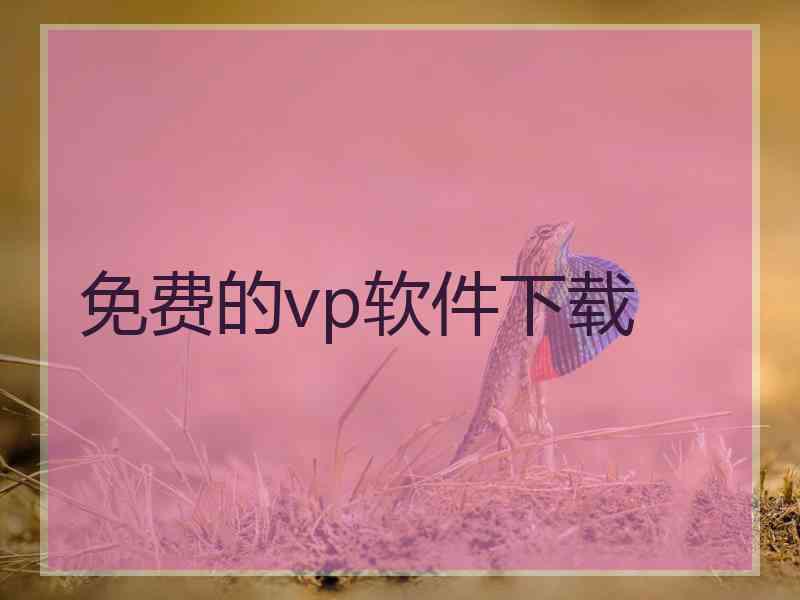 免费的vp软件下载
