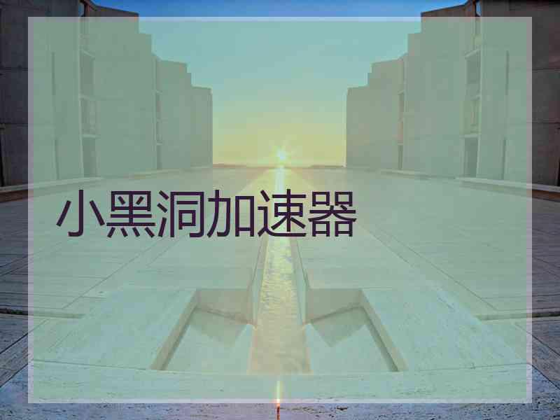 小黑洞加速器