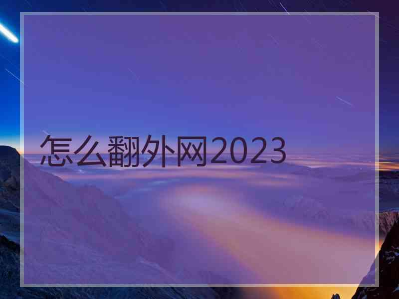怎么翻外网2023