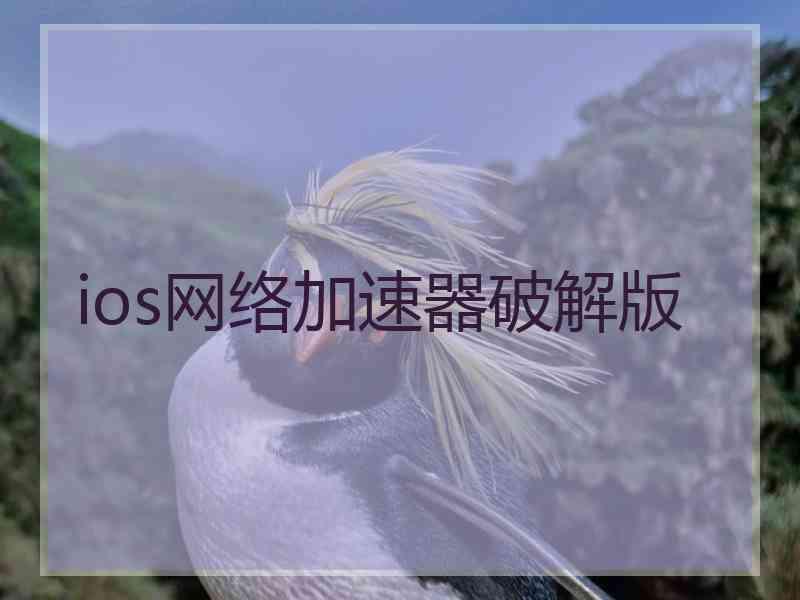 ios网络加速器破解版