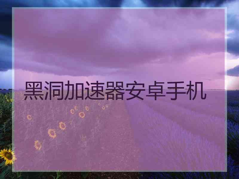 黑洞加速器安卓手机
