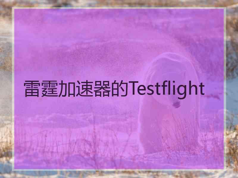 雷霆加速器的Testflight