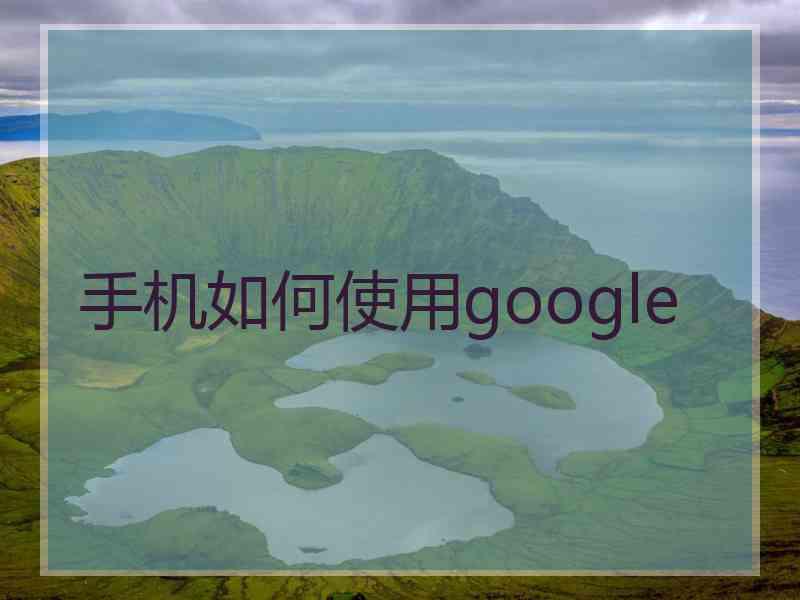手机如何使用google