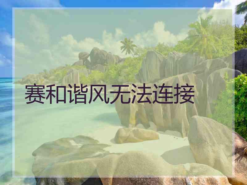 赛和谐风无法连接
