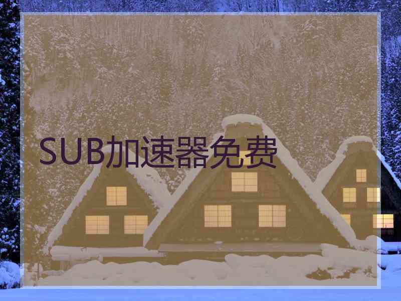SUB加速器免费