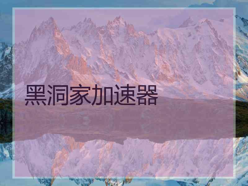 黑洞家加速器