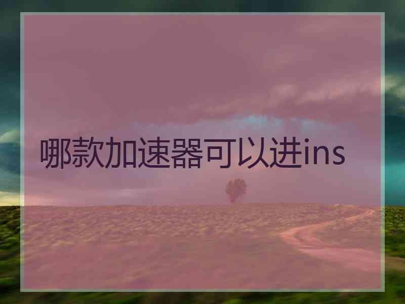哪款加速器可以进ins
