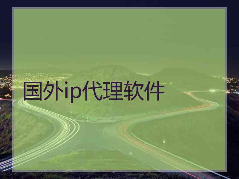 国外ip代理软件