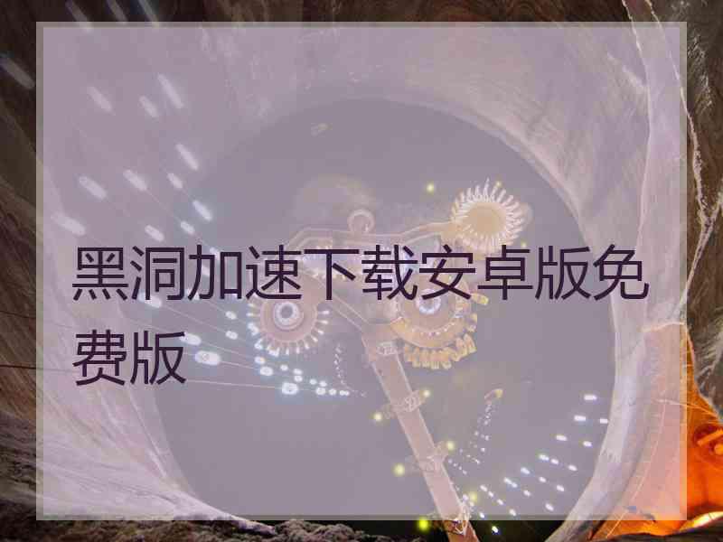 黑洞加速下载安卓版免费版