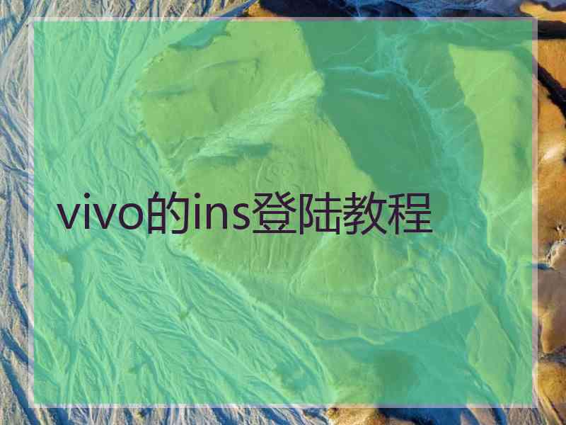 vivo的ins登陆教程