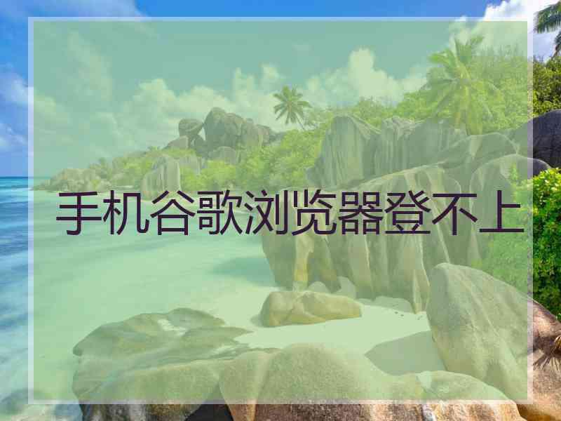 手机谷歌浏览器登不上